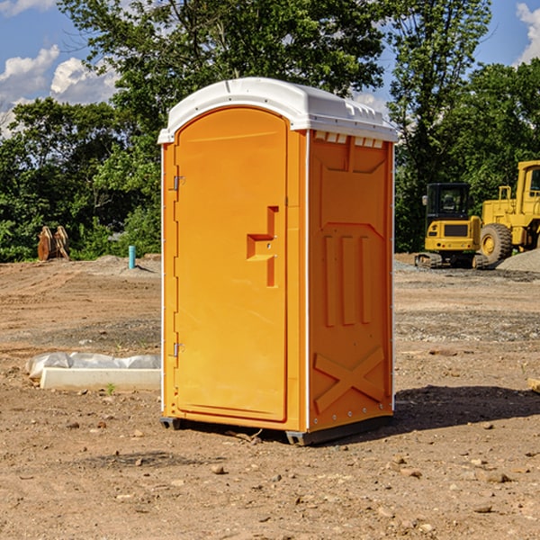 how often are the portable toilets cleaned and serviced during a rental period in Amenia North Dakota